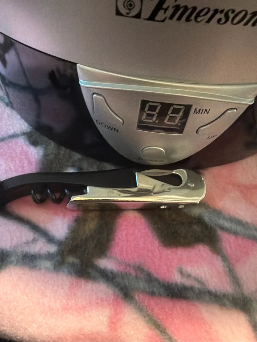 Emerson Silver and Black Wine Chiller Cooler